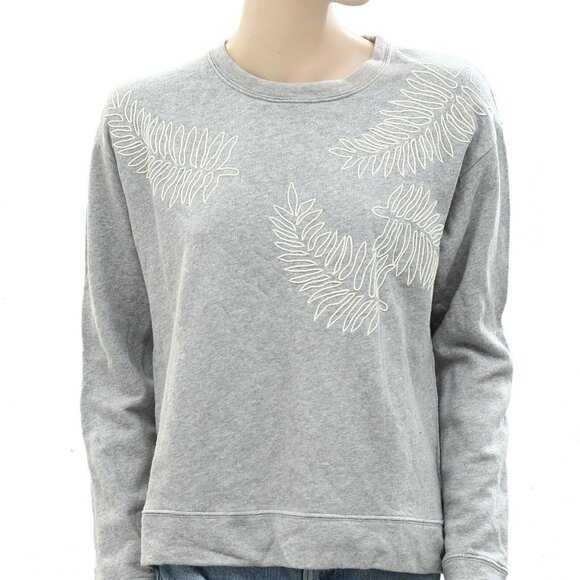 Nice Things Paloma S Grey Sweatshirt Pullover Top Solid Cozy Comfy L New - Picture 2 of 4